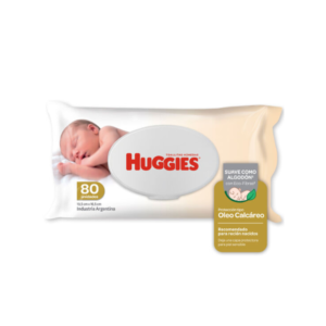 HUGGIES TOALLITAS HÚMEDAS C/ ÓLEO RN 80 UN.