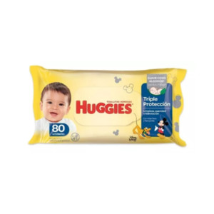 HUGGIES TOALLITAS HÚMEDAS TRIPLE PROTECCIÓN 80 UN.