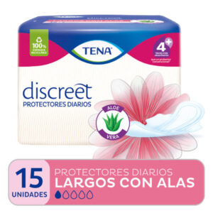 TENA DISCREET PROTECTOR DIARIO LARGO CON ALAS X15