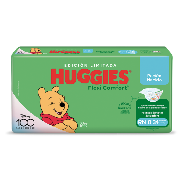 HUGGIES FLEXI COMFO RN X34 UN.