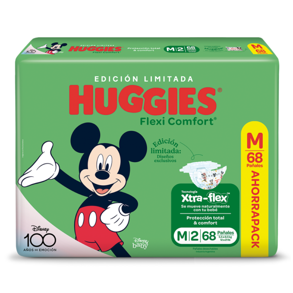 HUGGIES FLEXI COMFO M X68 UN.