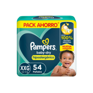 PAMPERS BABY-DRY AHORRAPACK XXG X54 UN.