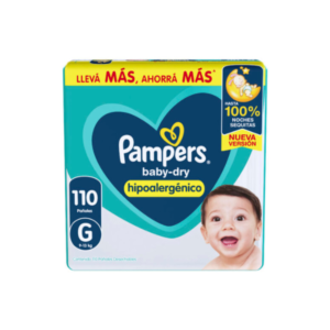 PAMPERS BABY-DRY GIGANTE G X110 UN.