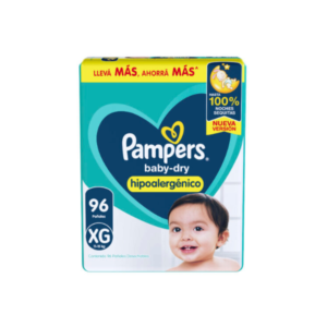 PAMPERS BABY-DRY GIGANTE XG X96 UN.