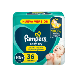 PAMPERS BABY-DRY RN+ X36 UN.