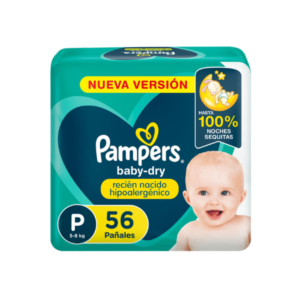 PAMPERS BABY-DRY P X56 UN.