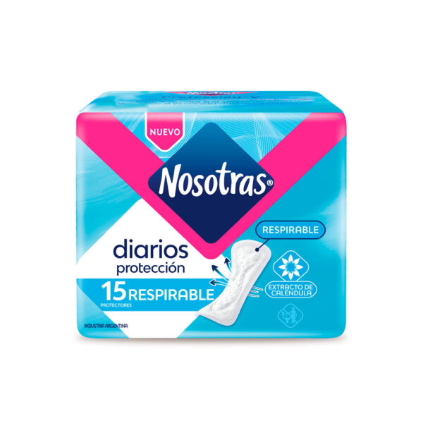 NOSOTRAS PROTECTOR DIARIO RESPIRABLES CON CALÉNDULA X15