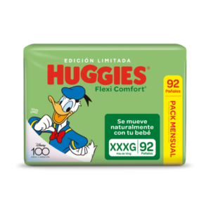 HUGGIES FLEXI COMFO PACK MENSUAL XXXG X92 UN.