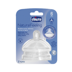 CHICCO TETINA NATURAL FEELING 6M + FLUJO PAPILLA X 2 UNIDADES