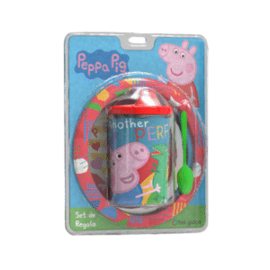 DISNEY BLISTER BOWL + VASO TAPA TOMADORA PEPPA PIG