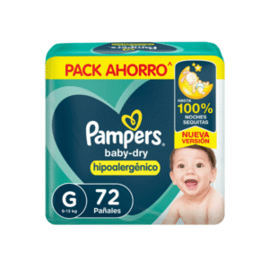 PAMPERS BABY-DRY AHORRAPACK G X72 UN.