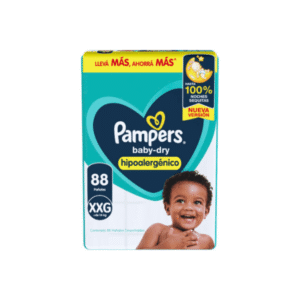 PAMPERS BABY-DRY GIGANTE XXG X88 UN.