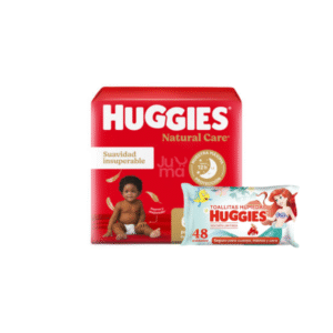 HUGGIES COMBO! NATURAL CARE AHORRAPACK G X60 UN. + TOALLITA HÚMEDA LA SIRENITA X48 UN.