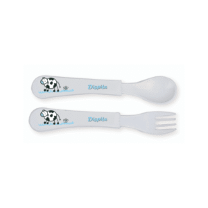 DISPITA CUCHARA Y TENEDOR PLÁSTICO DECORADO