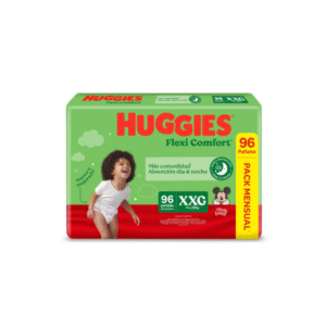 HUGGIES FLEXI COMFO PACK MENSUAL  XXG X96 UN.